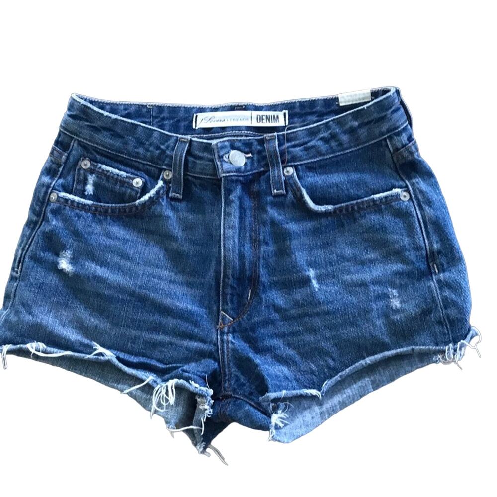 Lovers + Friends Jack High-Rise Denim cutoff shorts size 25